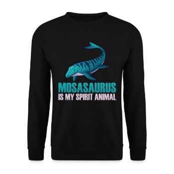Biologiste marin Mosasaurus Time Dinosaur - Sweat-shirt Unisexe - noir - Devant - Alina (178cm) & Michal (187cm)