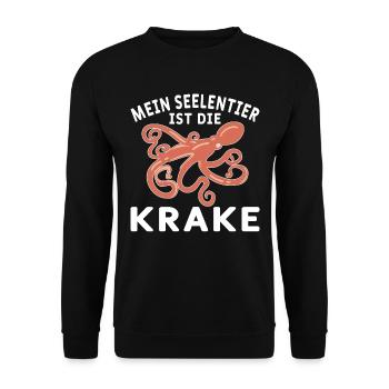 Meeresbiologe Meeresforscher Oktopus Meerestier - Unisex Pullover - Schwarz - Vorne - Alina (178cm) & Michal (187cm)