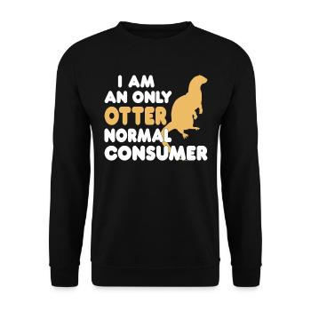 Fischotter Tier River Otter Im Freien Natur - Unisex Pullover - Schwarz - Vorne - Alina (178cm) & Michal (187cm)