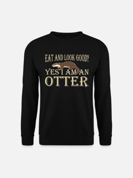 Fischotter Tier River Otter Im Freien Natur - Unisex Pullover - Schwarz