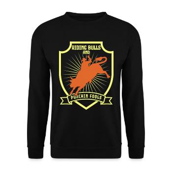 Cowboy Bull Riding Bulls - Sweat-shirt Unisexe - noir - Devant - Alina (178cm) & Michal (187cm)
