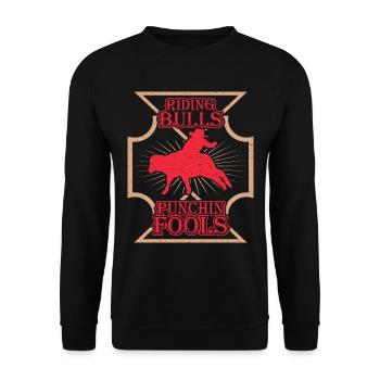Cowboy Bull Riding Bulls - Sweat-shirt Unisexe - noir - Devant - Alina (178cm) & Michal (187cm)