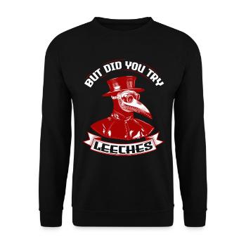 Pestdoktor Mittelalter Doctor Arzt Doktor - Unisex Pullover - Schwarz - Vorne - Alina (178cm) & Michal (187cm)