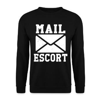 Postman Postal service provider Postman - Unisex Sweatshirt - black - Front - Alina (178cm) & Michal (187cm)