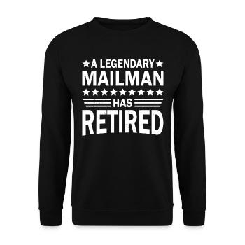 Postman Postal service provider Postman - Unisex Sweatshirt - black - Front - Alina (178cm) & Michal (187cm)