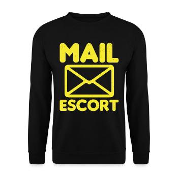 Postman Postal service provider Postman - Unisex Sweatshirt - black - Front - Alina (178cm) & Michal (187cm)