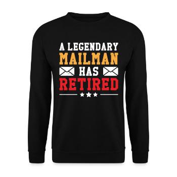 Postman Postal service provider Postman - Unisex Sweatshirt - black - Front - Alina (178cm) & Michal (187cm)