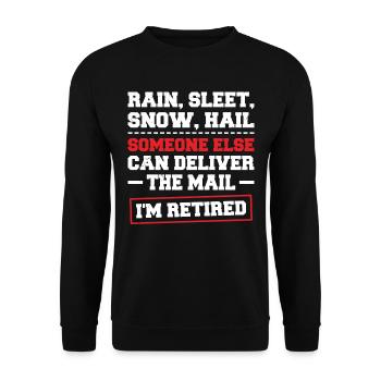Postman Postal service provider Postman - Unisex Sweatshirt - black - Front - Alina (178cm) & Michal (187cm)