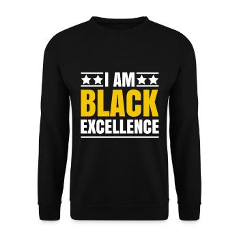 Femme noire Fierté afro-américaine - Sweat-shirt Unisexe - noir - Devant - Alina (178cm) & Michal (187cm)