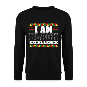 Black Woman African American Pride - Unisex Sweatshirt - black - Front - Alina (178cm) & Michal (187cm)
