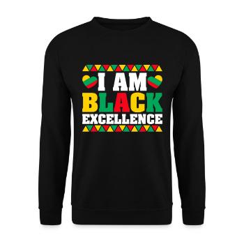 Black Woman African American Pride - Unisex Sweatshirt - black - Front - Alina (178cm) & Michal (187cm)