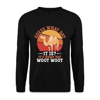 Tenue Tromeda en alpaga camel - Sweat-shirt Unisexe - noir - Devant - Alina (178cm) & Michal (187cm)