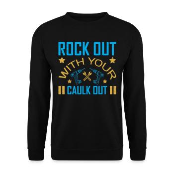 Building Design For Men Daddy Construction Worker - Unisex Sweatshirt - black - Front - Alina (178cm) & Michal (187cm)