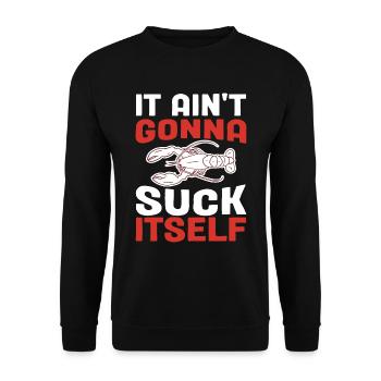 Well, it won't get itself spiny crayfish - Unisex Sweatshirt - black - Front - Alina (178cm) & Michal (187cm)