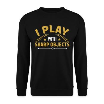 Falconer Falconry Falcon Ornithology Falcon - Unisex Pullover - Schwarz - Vorne - Alina (178cm) & Michal (187cm)