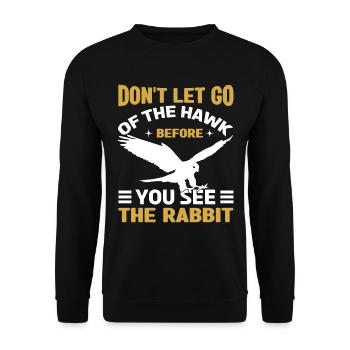 Falconer Falconry Falcon Ornithology Falcon - Unisex Sweatshirt - black - Front - Alina (178cm) & Michal (187cm)