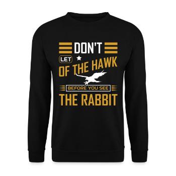 Falconer Falconry Falcon Ornithology Falcon - Unisex Pullover - Schwarz - Vorne - Alina (178cm) & Michal (187cm)