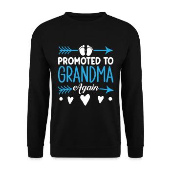 Mamie 2023 Annonce Grossesse Grand-mère - Sweat-shirt Unisexe - noir - Devant - Alina (178cm) & Michal (187cm)