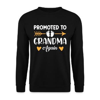 Mamie 2023 Annonce Grossesse Grand-mère - Sweat-shirt Unisexe - noir - Devant - Alina (178cm) & Michal (187cm)