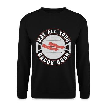May all your bacon BBQ crickets burn - Unisex Sweatshirt - black - Front - Alina (178cm) & Michal (187cm)