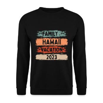 Family Hawaii Vacation 2023 Beach In Hawaii - Unisex Sweatshirt - black - Front - Alina (178cm) & Michal (187cm)