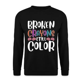 Mental Health Awareness - Unisex Sweatshirt - black - Front - Alina (178cm) & Michal (187cm)