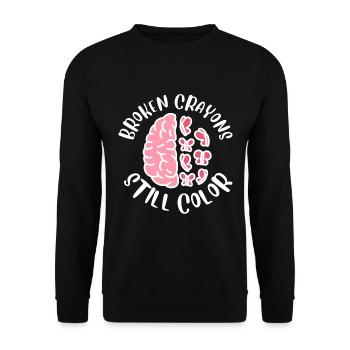Mental Health Awareness - Unisex Sweatshirt - black - Front - Alina (178cm) & Michal (187cm)