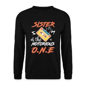 Drôle de sœur hip-hop old-school - Sweat-shirt Unisexe - noir - Devant - Alina (178cm) & Michal (187cm)
