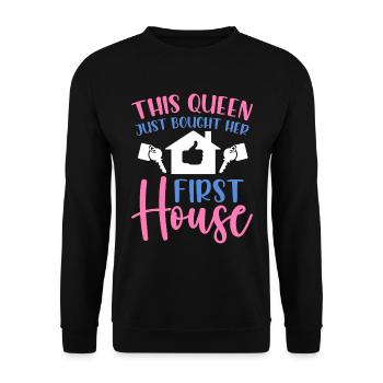 La reine achète la maison du propriétaire - Sweat-shirt Unisexe - noir - Devant - Alina (178cm) & Michal (187cm)