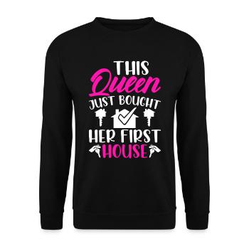 La reine achète la maison du propriétaire - Sweat-shirt Unisexe - noir - Devant - Alina (178cm) & Michal (187cm)