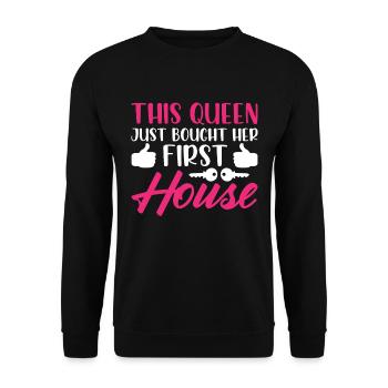 La reine achète un propriétaire de maison - Sweat-shirt Unisexe - noir - Devant - Alina (178cm) & Michal (187cm)