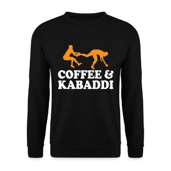Coffee and Kabaddi Indian Game Team Sports - Unisex Sweatshirt - black - Front - Alina (178cm) & Michal (187cm)