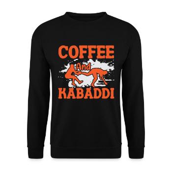 Coffee and Kabaddi Indian Game Team Sports - Unisex Sweatshirt - black - Front - Alina (178cm) & Michal (187cm)