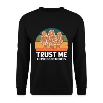 Morel Mushroom Hunting Nicht Alle Wanderer - Unisex Pullover - Schwarz - Vorne - Alina (178cm) & Michal (187cm)