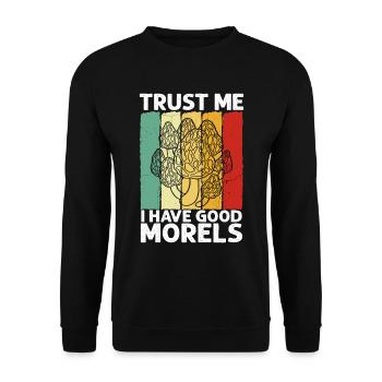 Morel Mushroom Hunting Nicht Alle Wanderer - Unisex Pullover - Schwarz - Vorne - Alina (178cm) & Michal (187cm)