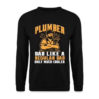 Rohrschlosser Klempner Rohleger Bauarbeiter - Unisex Pullover - Schwarz - Vorne - Alina (178cm) & Michal (187cm)