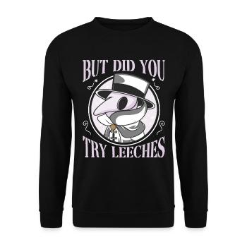 Plague Doctor Medieval Doctor Doctor Doctor - Unisex Sweatshirt - black - Front - Alina (178cm) & Michal (187cm)