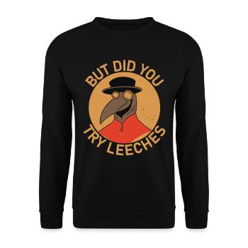 Plague Doctor Medieval Doctor Doctor Doctor - Unisex Sweatshirt - black - Front - Alina (178cm) & Michal (187cm)