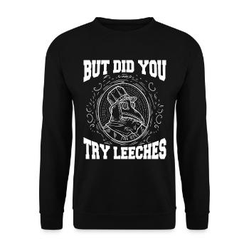 Plague Doctor Medieval Doctor Doctor Doctor - Unisex Sweatshirt - black - Front - Alina (178cm) & Michal (187cm)
