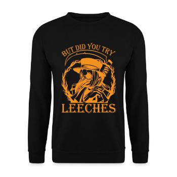 Plague Doctor Medieval Doctor Doctor Doctor - Unisex Sweatshirt - black - Front - Alina (178cm) & Michal (187cm)