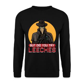Plague Doctor Medieval Doctor Doctor Doctor - Unisex Sweatshirt - black - Front - Alina (178cm) & Michal (187cm)