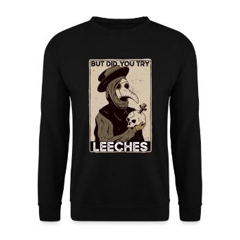 Plague Doctor Medieval Doctor Doctor Doctor - Unisex Sweatshirt - black - Front - Alina (178cm) & Michal (187cm)