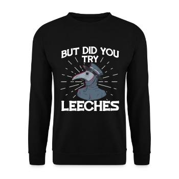 Plague Doctor Medieval Doctor Doctor Doctor - Unisex Sweatshirt - black - Front - Alina (178cm) & Michal (187cm)