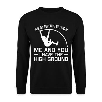 Stabhochsprung Stabspringer Leichtathletik - Unisex Pullover - Schwarz - Vorne - Alina (178cm) & Michal (187cm)