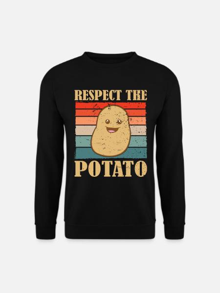 Drôle de jeu de mots de pomme de terre de légumes-racines - Sweat-shirt Unisexe - noir