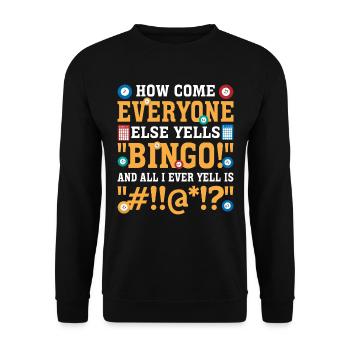 Bingo Bingo Player Retirement Home Bingo Party - Sweat-shirt Unisexe - noir - Devant - Alina (178cm) & Michal (187cm)