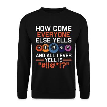 Bingo Bingo Player Retirement Home Bingo Party - Sweat-shirt Unisexe - noir - Devant - Alina (178cm) & Michal (187cm)