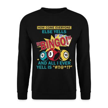 Bingo Bingo Player Retirement Home Bingo Party - Sweat-shirt Unisexe - noir - Devant - Alina (178cm) & Michal (187cm)