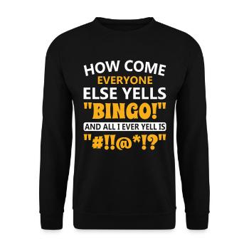 Bingo Bingo Spieler Altenheim Bingo Party - Unisex Pullover - Schwarz - Vorne - Alina (178cm) & Michal (187cm)