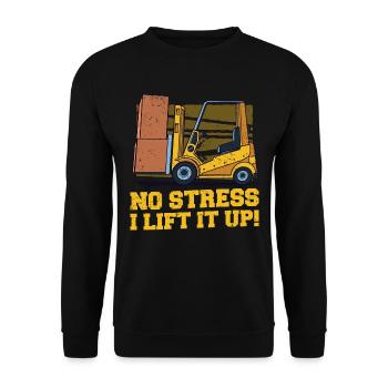Forklift Driver Forklift Forklift Driver - Unisex Sweatshirt - black - Front - Alina (178cm) & Michal (187cm)